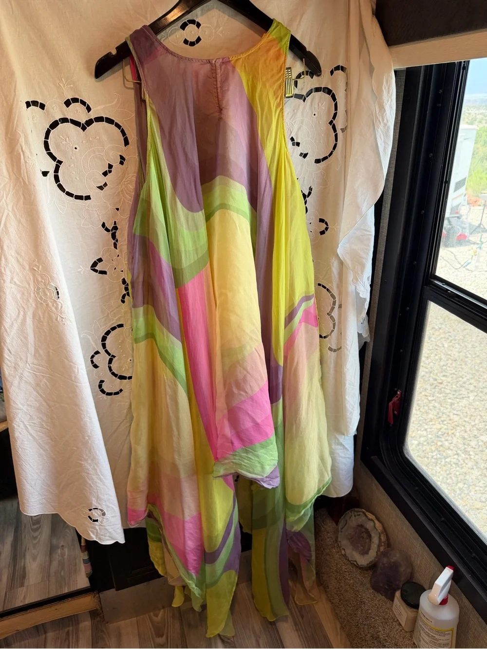 Siddhartha Bansal Multicolor Abstract Watercolor Maxi Dress MP Boho